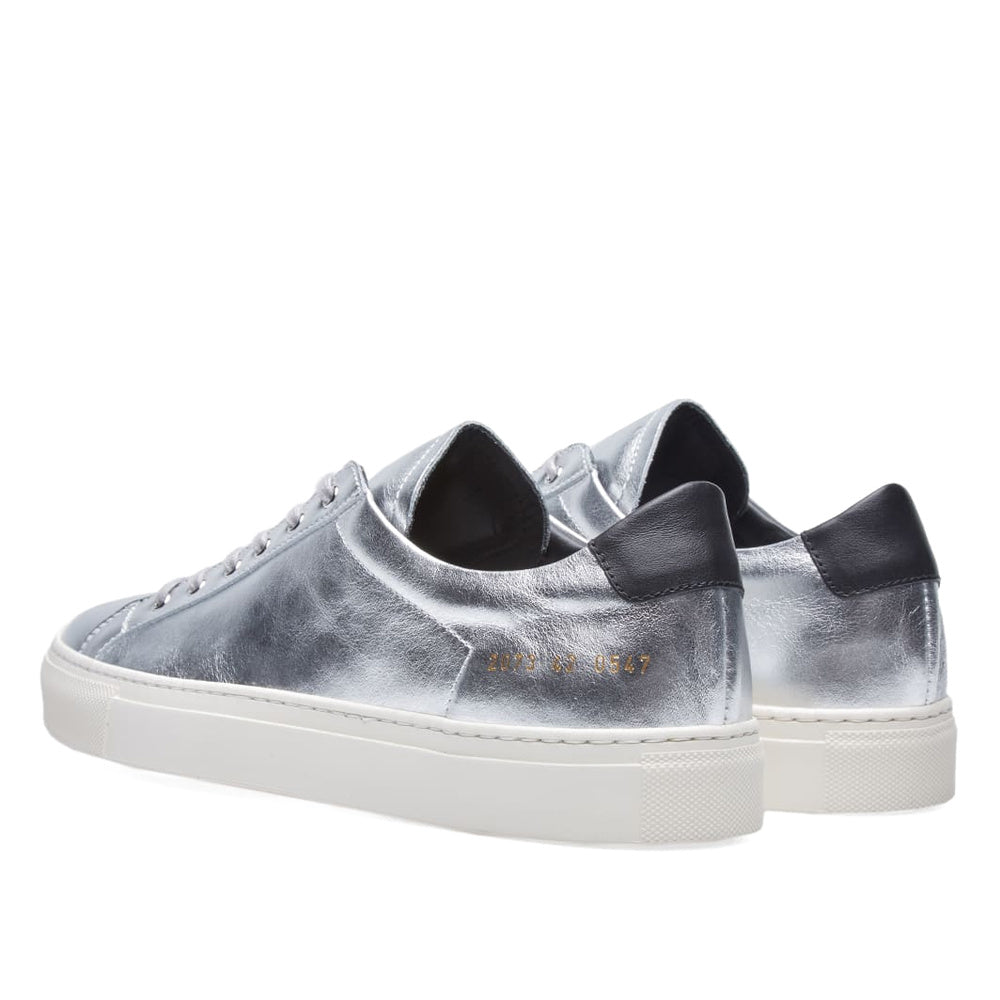 Common Projects Achilles Retro Low Silver & Black 2073-0547