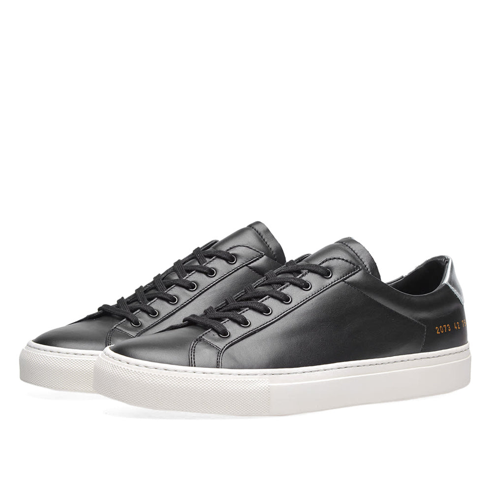 Common Projects Leather Low Black & Silver 2073-7547
