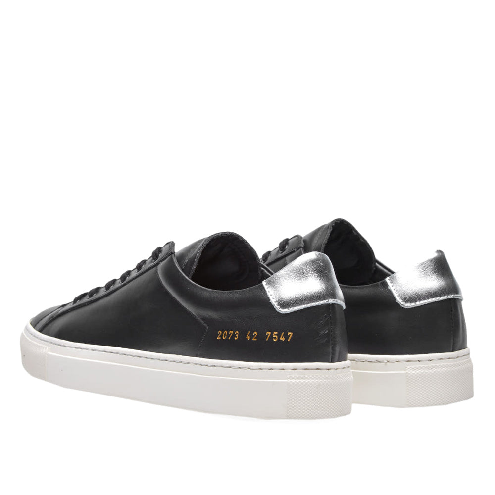 Common Projects Leather Low Black & Silver 2073-7547