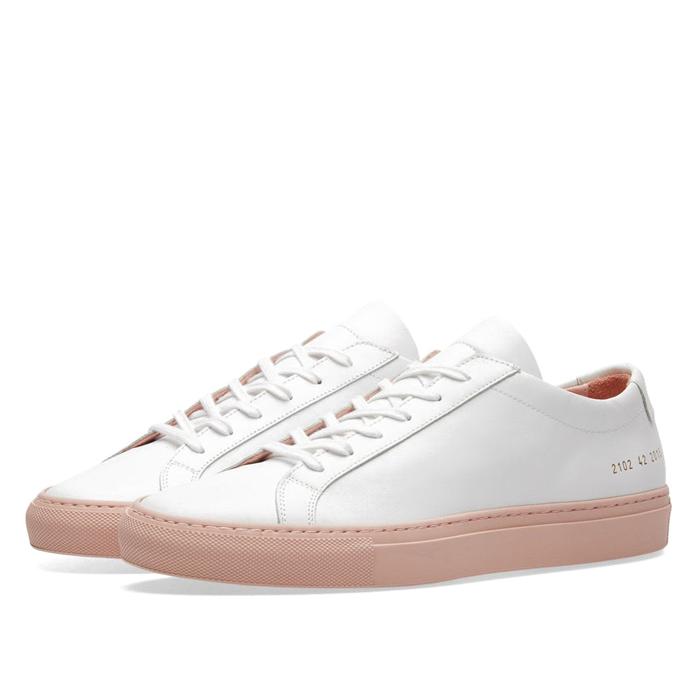 Common Projects Contrast Sole Low White & Pink Sole 2102-2015