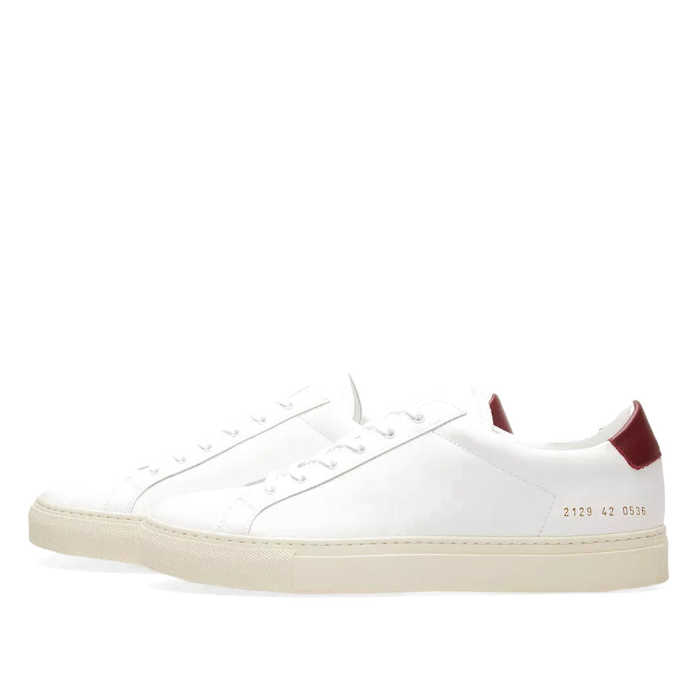 Common Projects Achilles Retro Low White & Burgundy