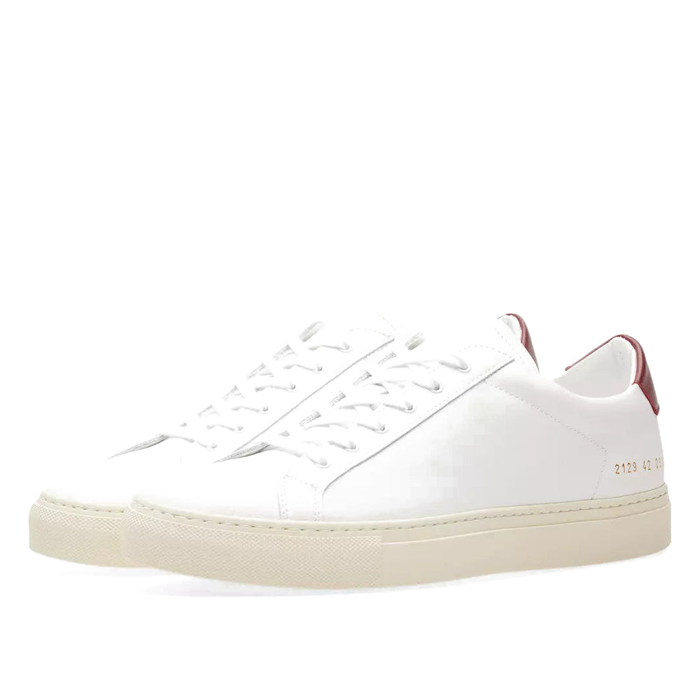 Common Projects Achilles Retro Low White & Burgundy