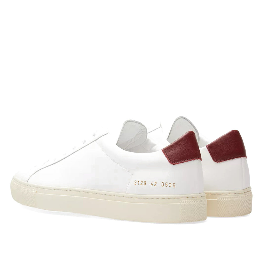 Common Projects Achilles Retro Low White & Burgundy