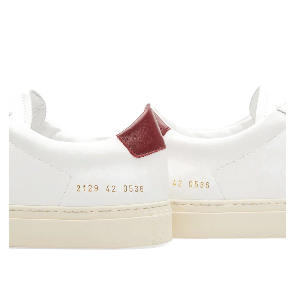 Common Projects Achilles Retro Low White & Burgundy