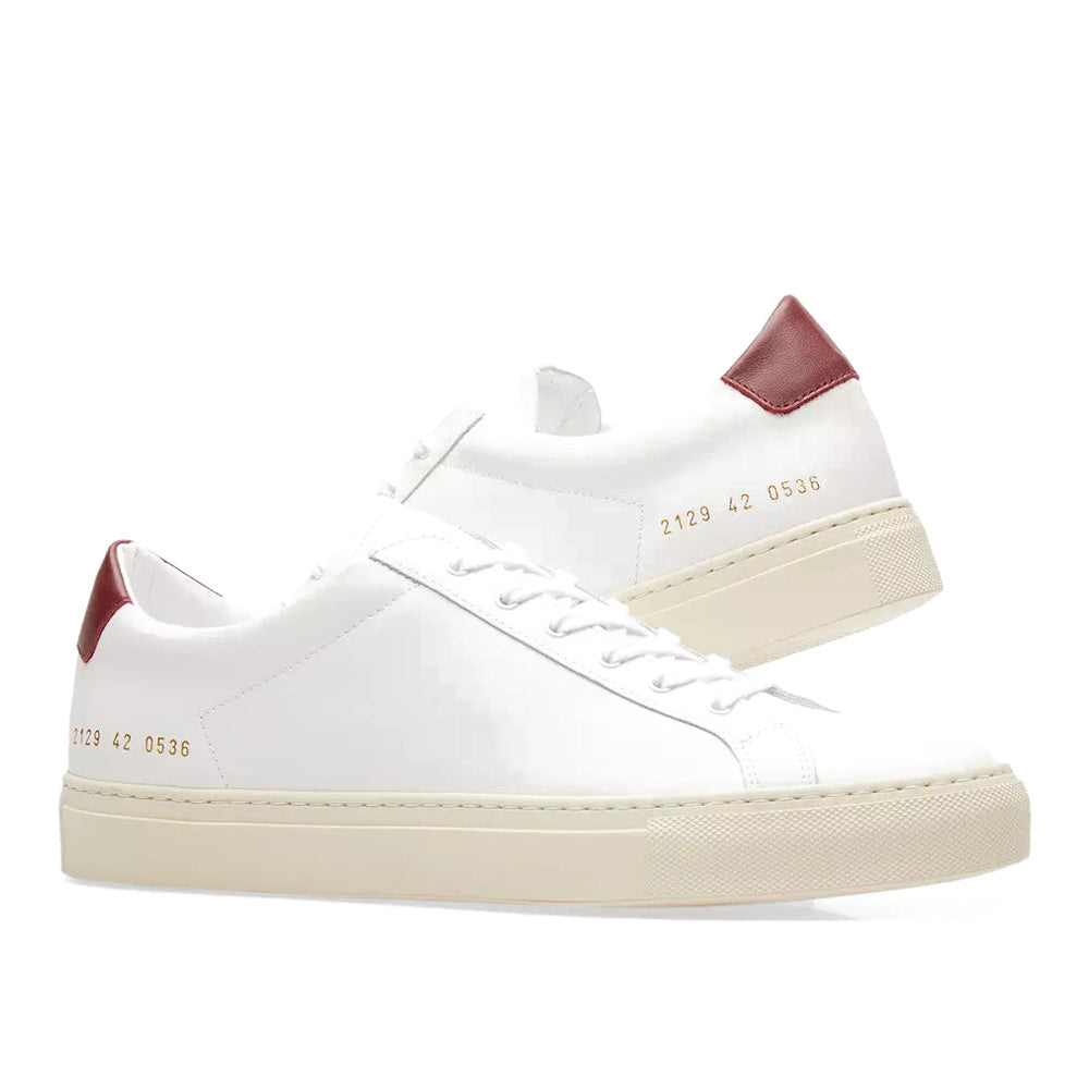 Common Projects Achilles Retro Low White & Burgundy