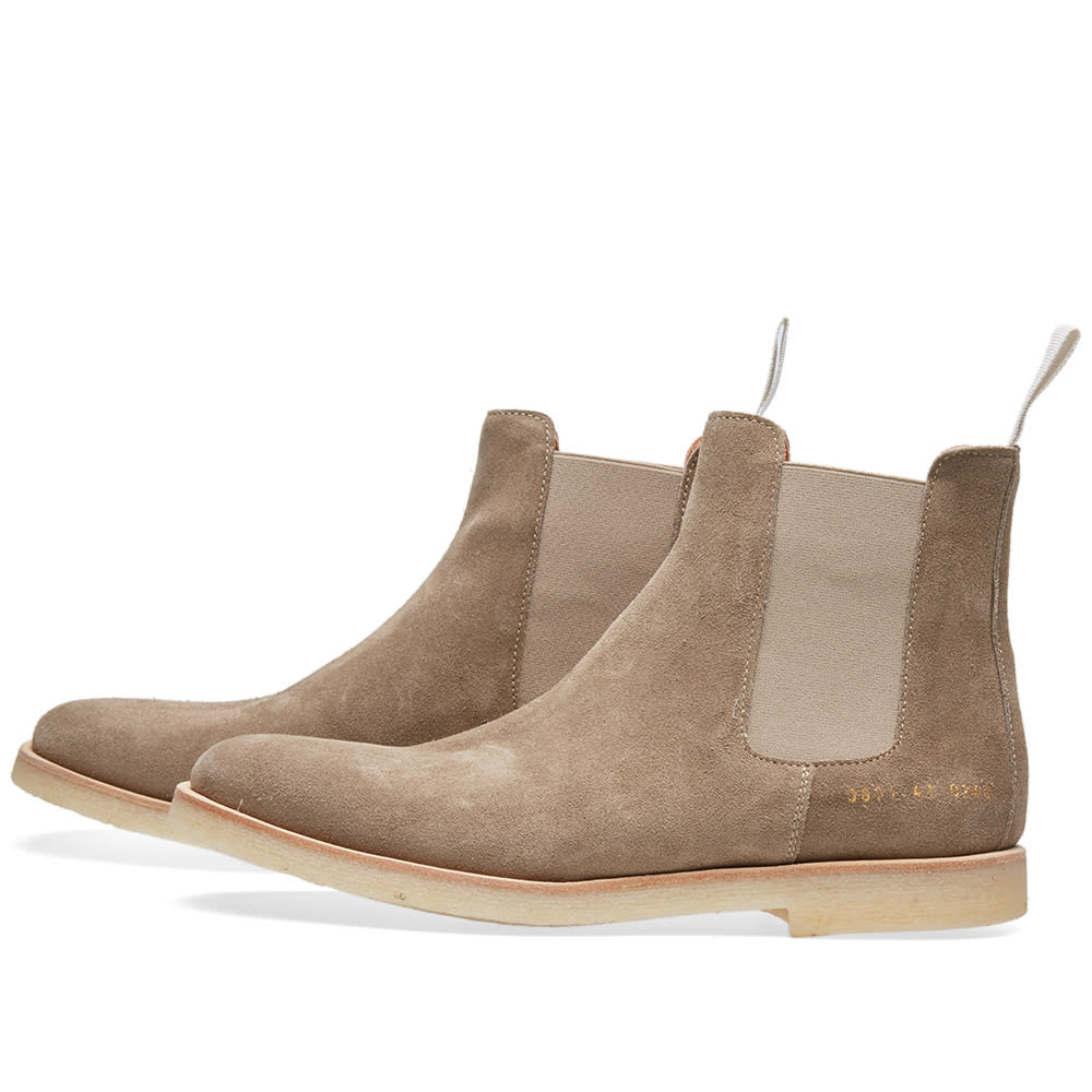 Woman by Common Projects Chelsea Boot Taupe Suede 3801-0240