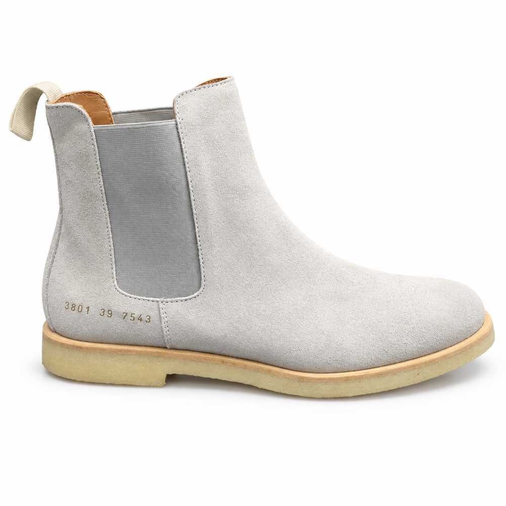 Woman by Common Projects Chelsea Boot Light Grey Suede 3801-7543