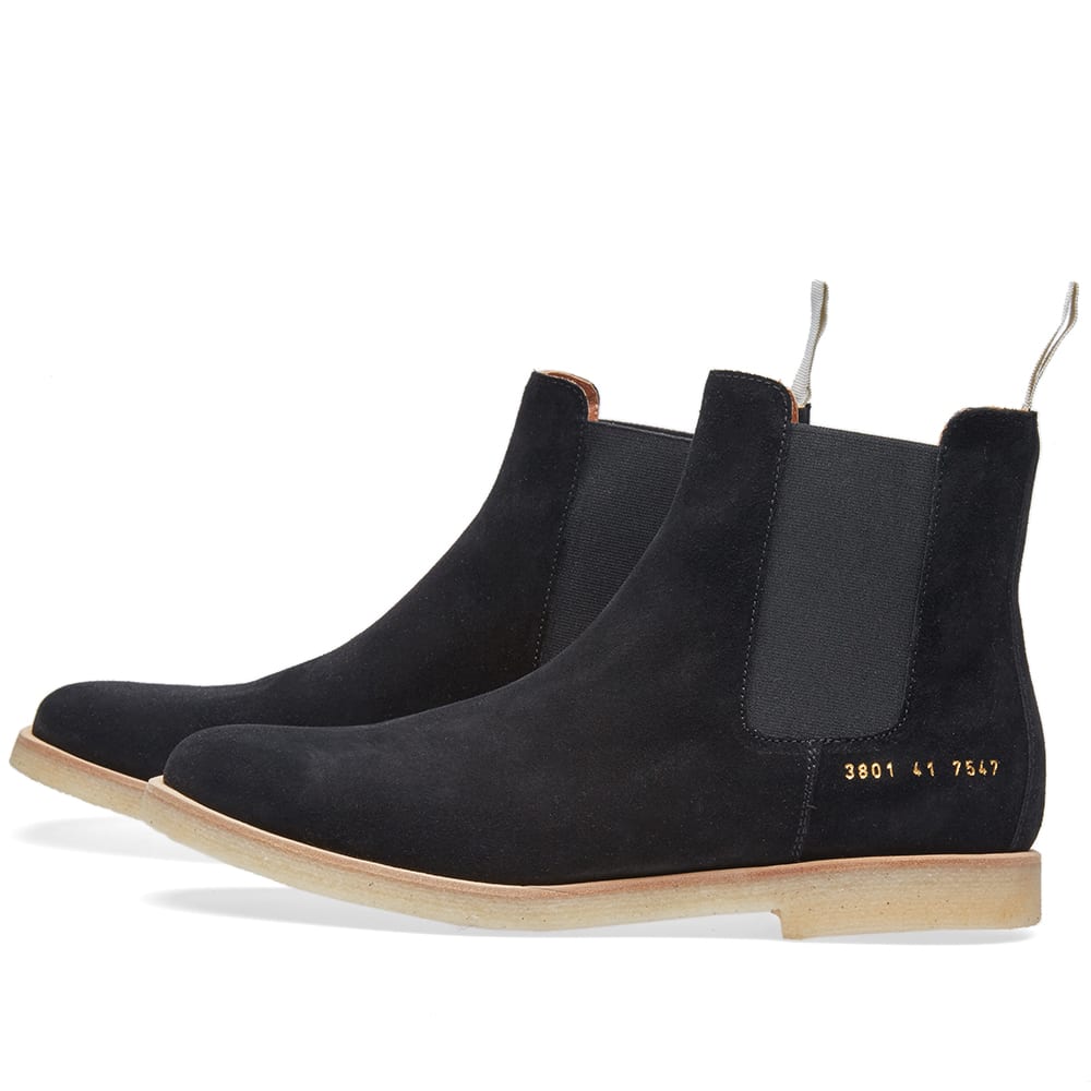 Woman by Common Projects Chelsea Boot Black Suede 3801-7547