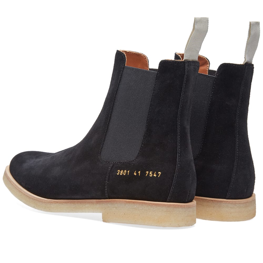 Woman by Common Projects Chelsea Boot Black Suede 3801-7547