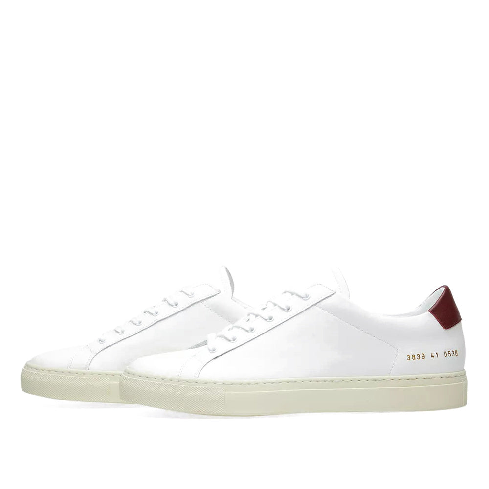 Woman by Common Projects Original Achilles Retro Low White & Burgundy