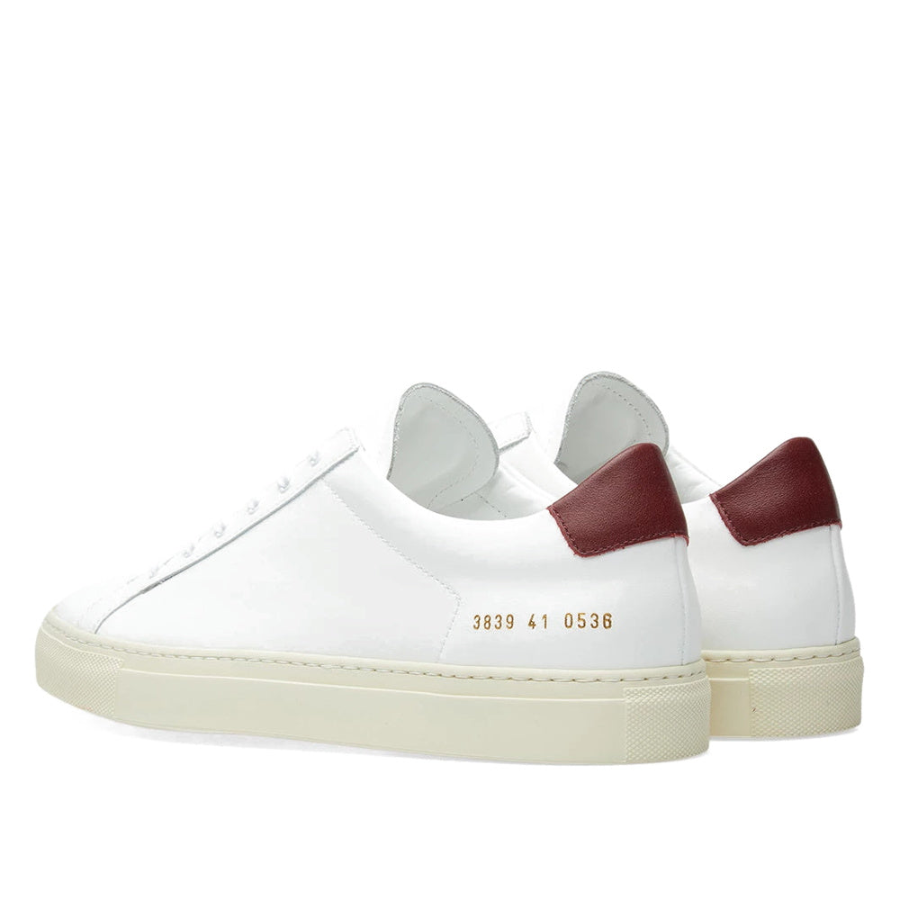 Woman by Common Projects Original Achilles Retro Low White & Burgundy