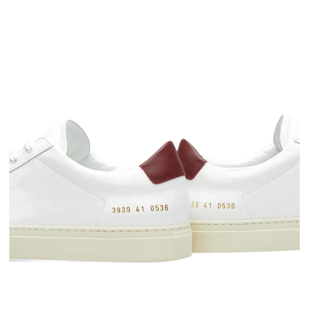 Woman by Common Projects Original Achilles Retro Low White & Burgundy