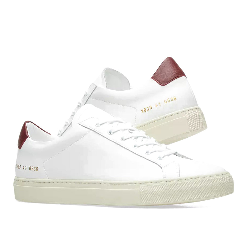 Woman by Common Projects Original Achilles Retro Low White & Burgundy