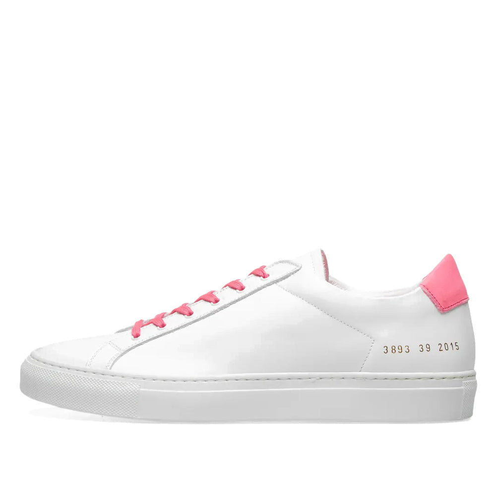 Woman by Common Projects Retro Low Fluro White & Pink