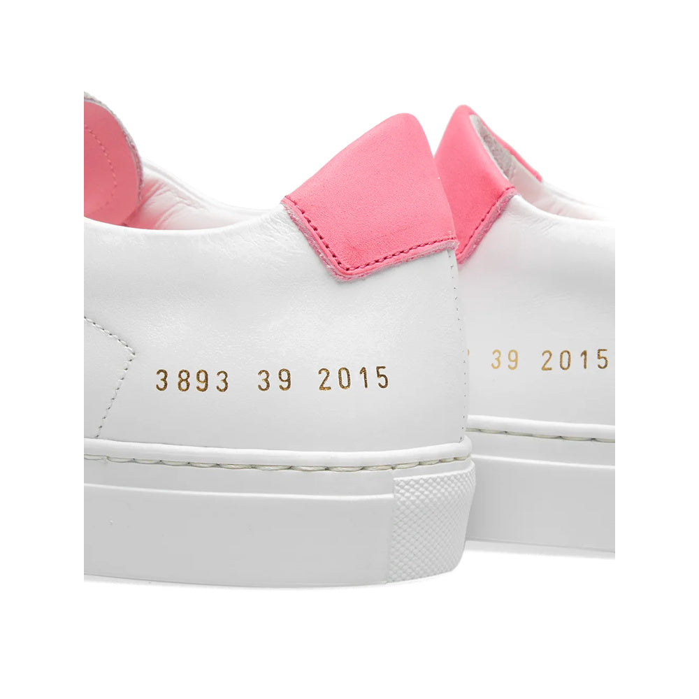 Woman by Common Projects Retro Low Fluro White & Pink